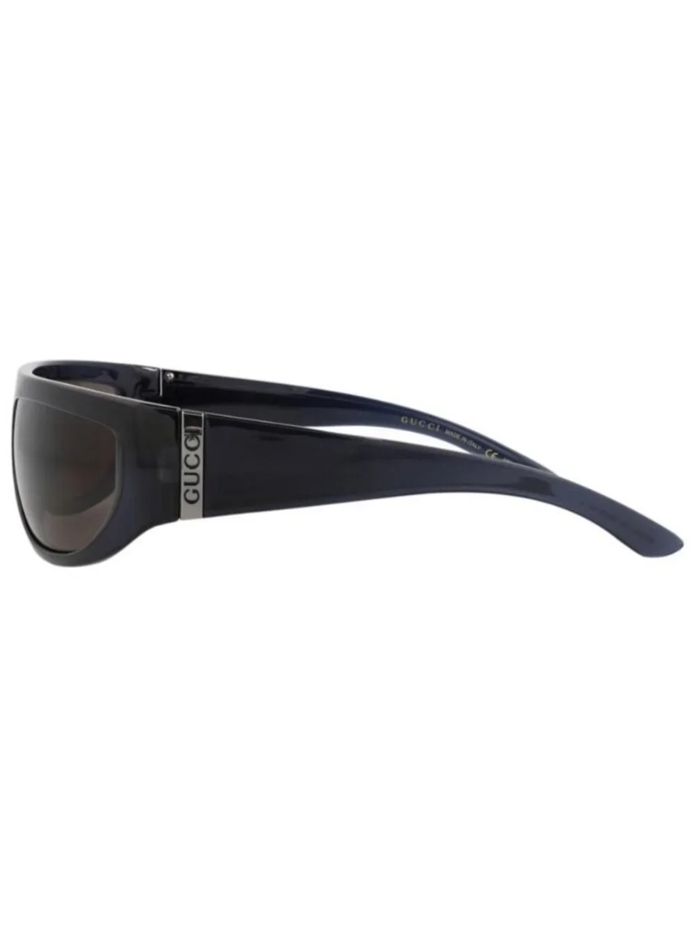 New Gucci Mens Shield/Wrap Blue Blue Grey Fashion Designer Sunglasses
